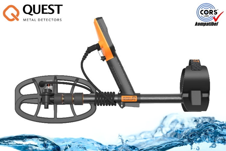 Preview: Quest X5 IDMaxX Metalldetektor &amp; Xpointer Pinpointer (orange) &amp; Schatzs